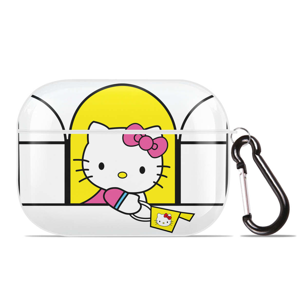 （画像用） Hello Kitty ハローキティ 【AirPods Pro用】ハードシェル保護ケース 耐衝撃・防指紋・カラビナ付き商品仕様