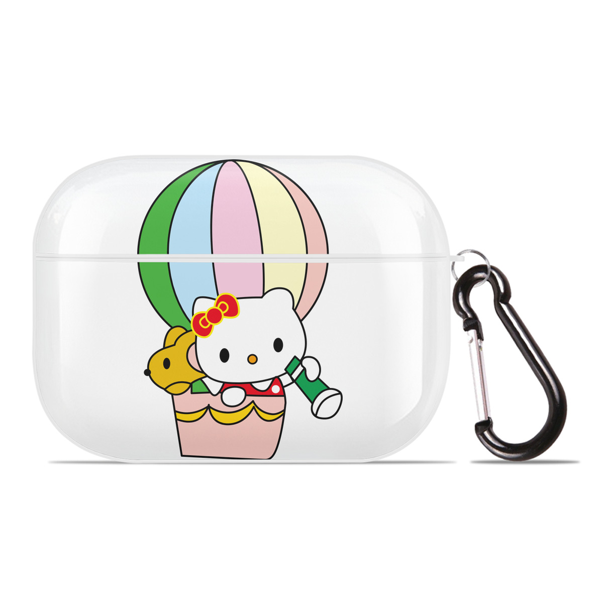 （画像用） Hello Kitty ハローキティ 【AirPods Pro用】ハードシェル保護ケース 耐衝撃・防指紋・カラビナ付き商品仕様