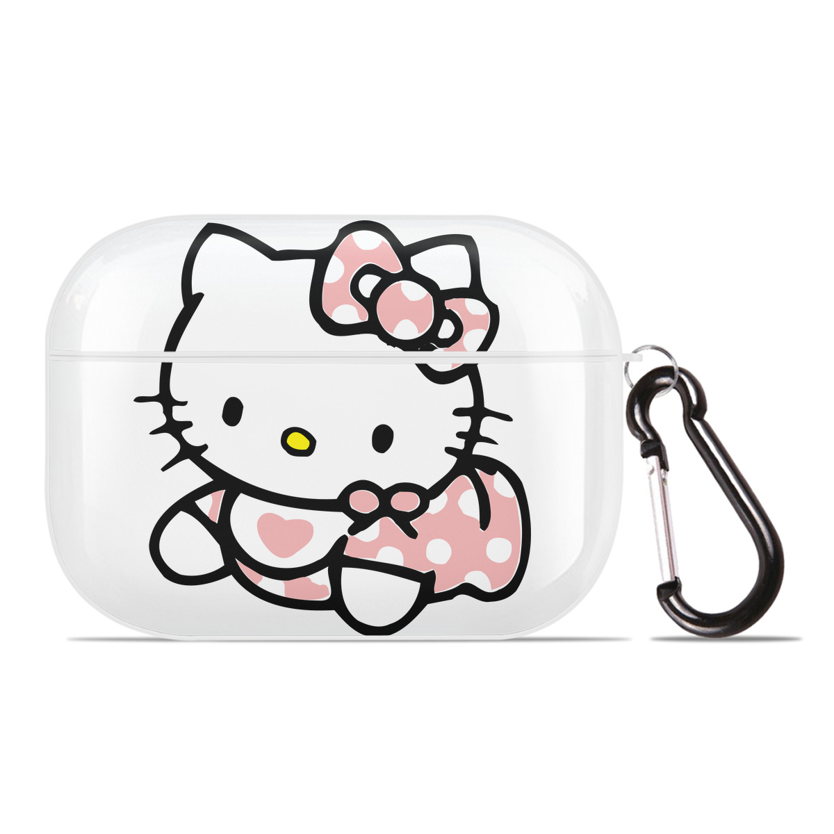 （画像用） Hello Kitty ハローキティ 【AirPods Pro用】ハードシェル保護ケース 耐衝撃・防指紋・カラビナ付き商品仕様