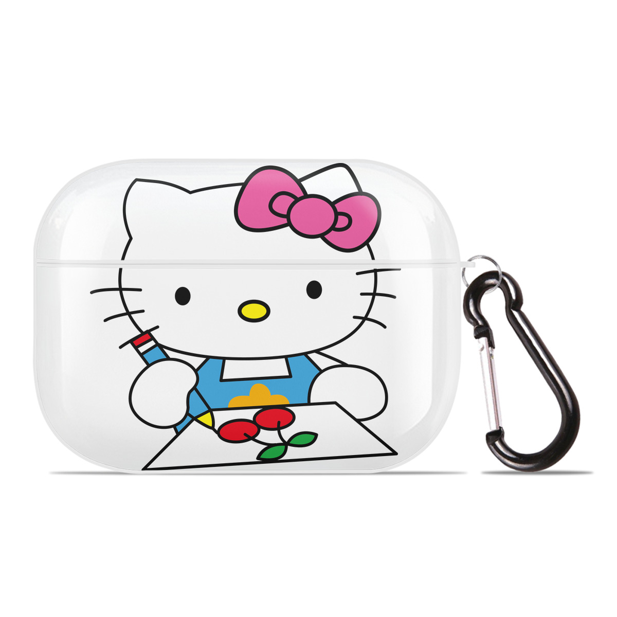 （画像用） Hello Kitty ハローキティ 【AirPods Pro用】ハードシェル保護ケース 耐衝撃・防指紋・カラビナ付き商品仕様