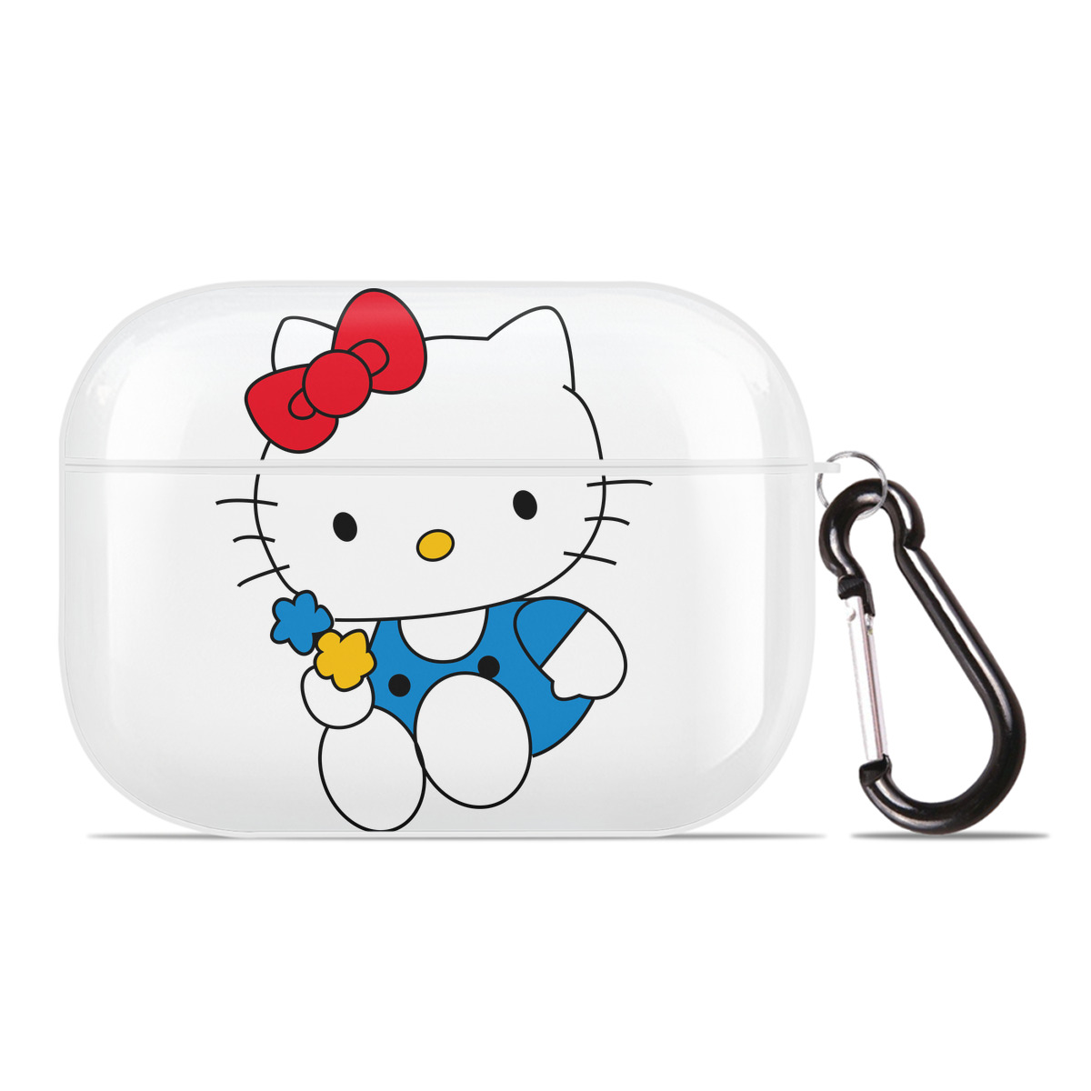 （画像用） Hello Kitty ハローキティ 【AirPods Pro用】ハードシェル保護ケース 耐衝撃・防指紋・カラビナ付き商品仕様