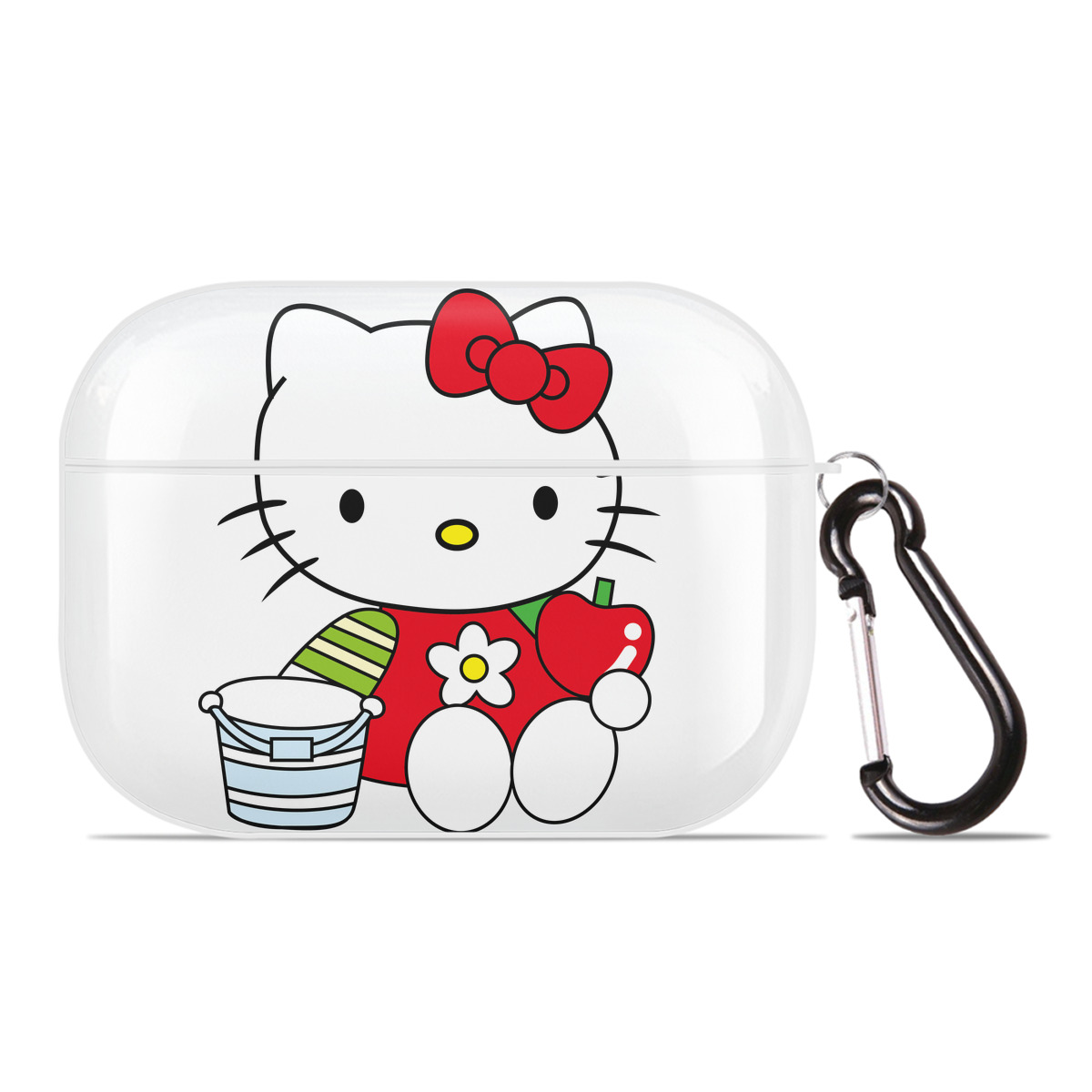 （画像用） Hello Kitty ハローキティ 【AirPods Pro用】ハードシェル保護ケース 耐衝撃・防指紋・カラビナ付き商品仕様