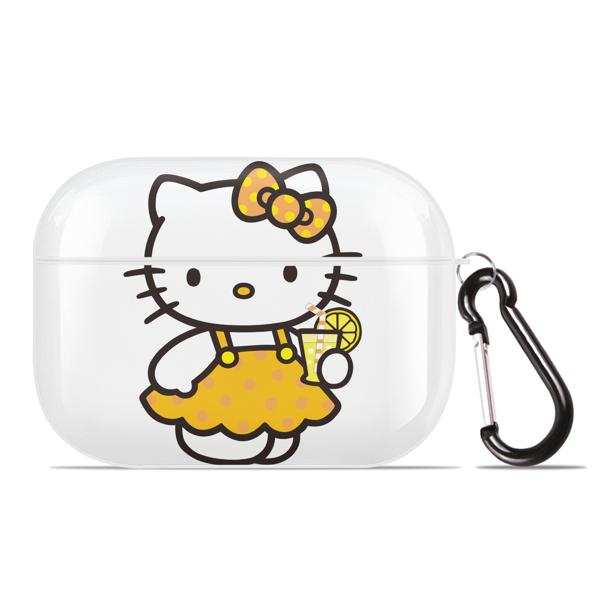 （画像用） Hello Kitty ハローキティ 【AirPods Pro用】ハードシェル保護ケース 耐衝撃・防指紋・カラビナ付き商品仕様