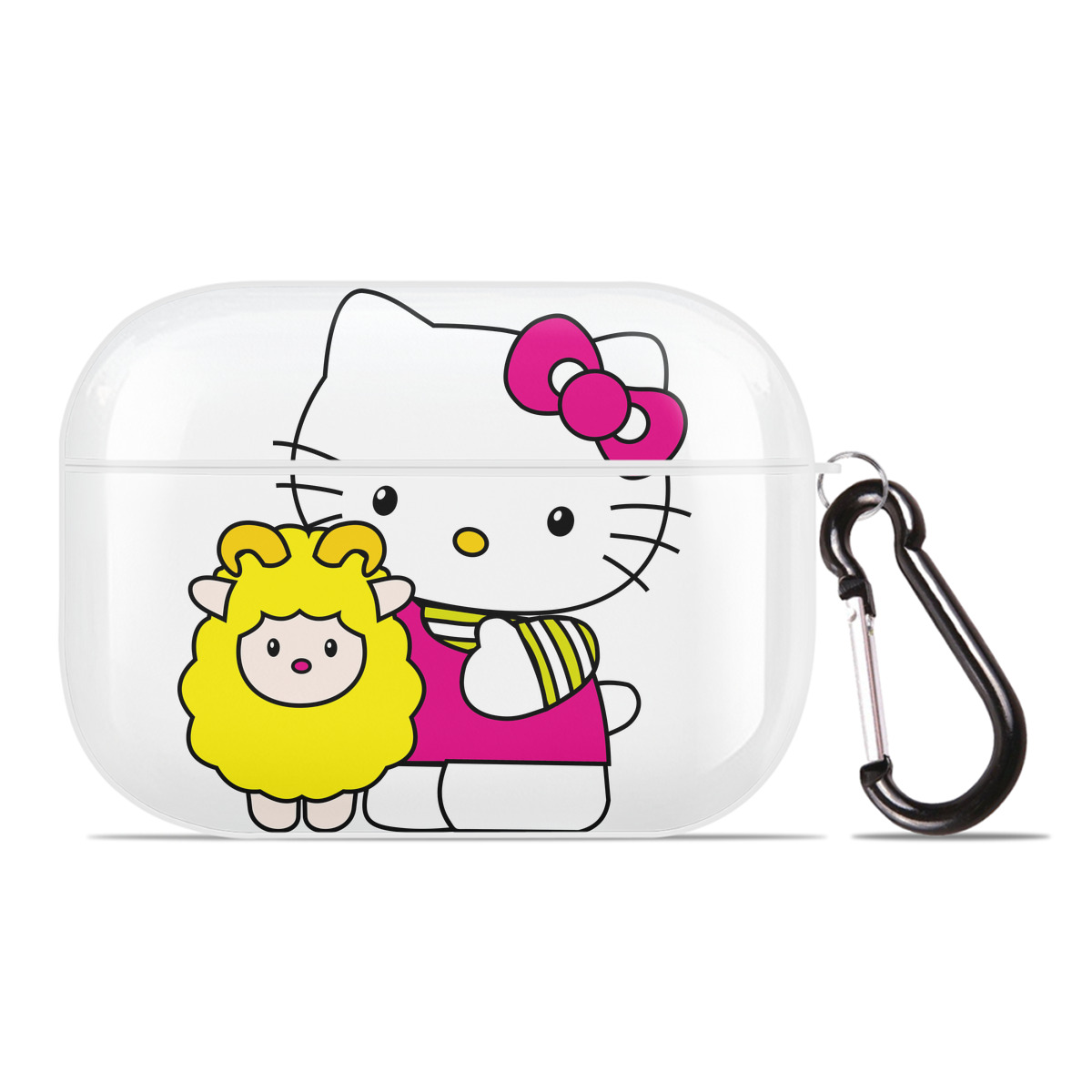（画像用） Hello Kitty ハローキティ 【AirPods Pro用】ハードシェル保護ケース 耐衝撃・防指紋・カラビナ付き商品仕様