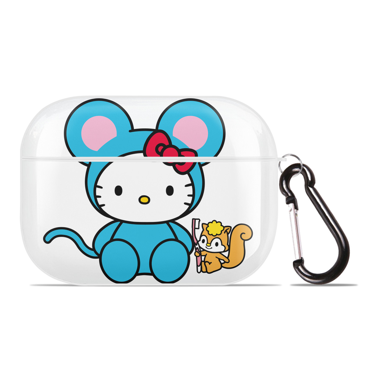 （画像用） Hello Kitty ハローキティ 【AirPods Pro用】ハードシェル保護ケース 耐衝撃・防指紋・カラビナ付き商品仕様