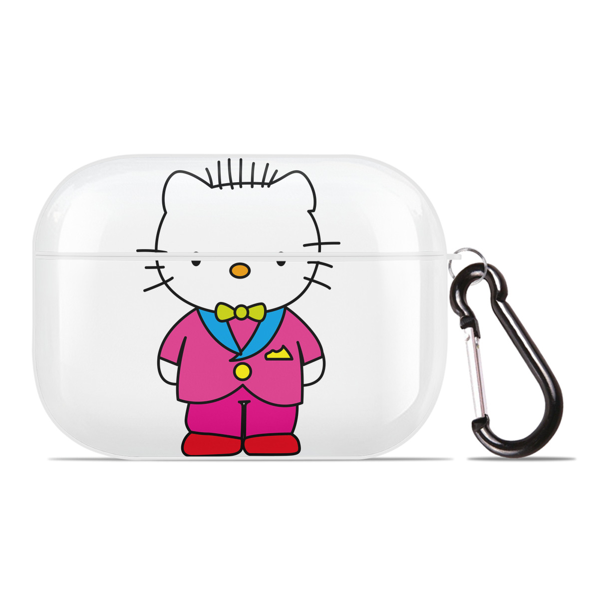 （画像用） Hello Kitty ハローキティ 【AirPods Pro用】ハードシェル保護ケース 耐衝撃・防指紋・カラビナ付き商品仕様