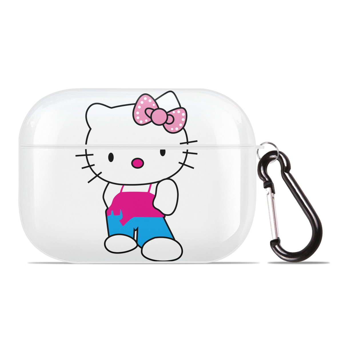 （画像用） Hello Kitty ハローキティ 【AirPods Pro用】ハードシェル保護ケース 耐衝撃・防指紋・カラビナ付き商品仕様