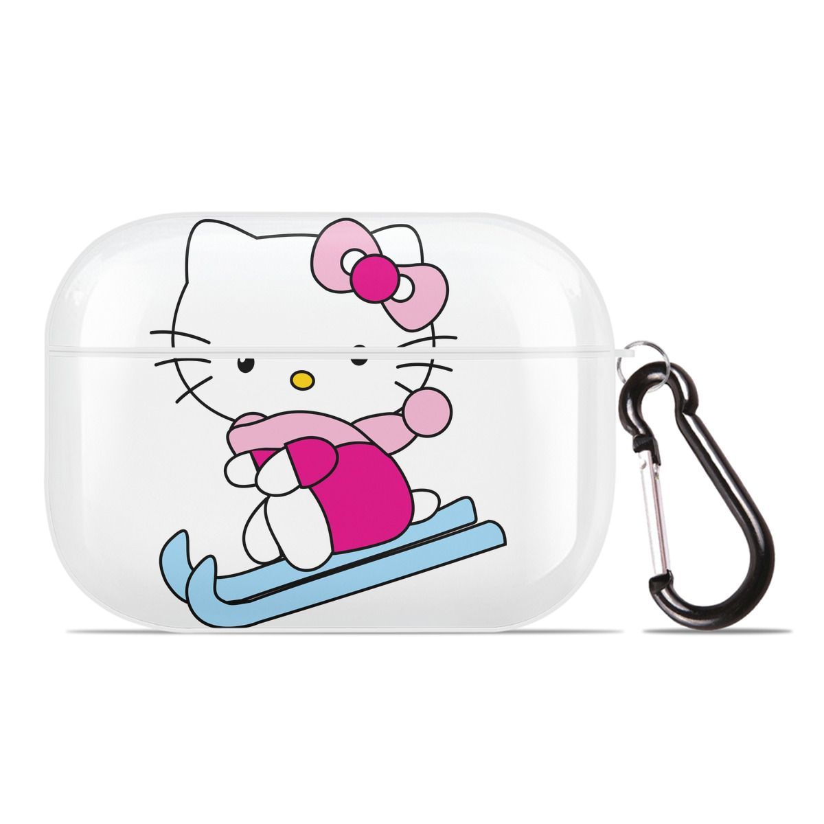（画像用） Hello Kitty ハローキティ 【AirPods Pro用】ハードシェル保護ケース 耐衝撃・防指紋・カラビナ付き商品仕様