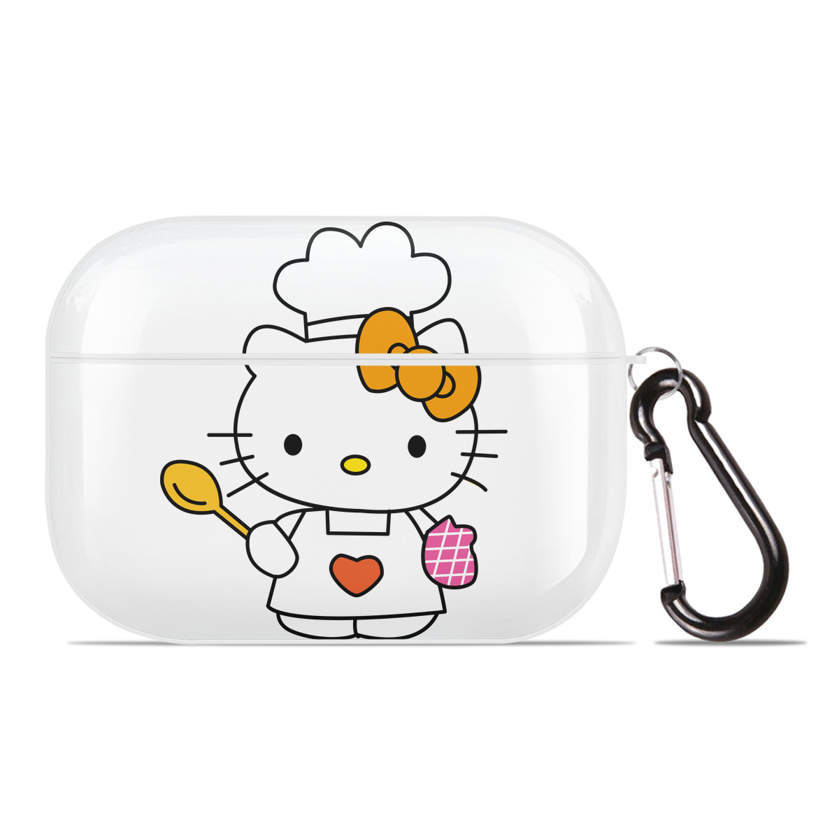 （画像用） Hello Kitty ハローキティ 【AirPods Pro用】ハードシェル保護ケース 耐衝撃・防指紋・カラビナ付き商品仕様