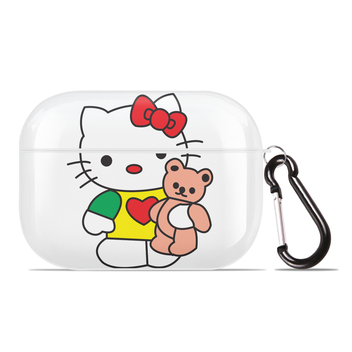 （画像用） Hello Kitty ハローキティ 【AirPods Pro用】ハードシェル保護ケース 耐衝撃・防指紋・カラビナ付き商品仕様