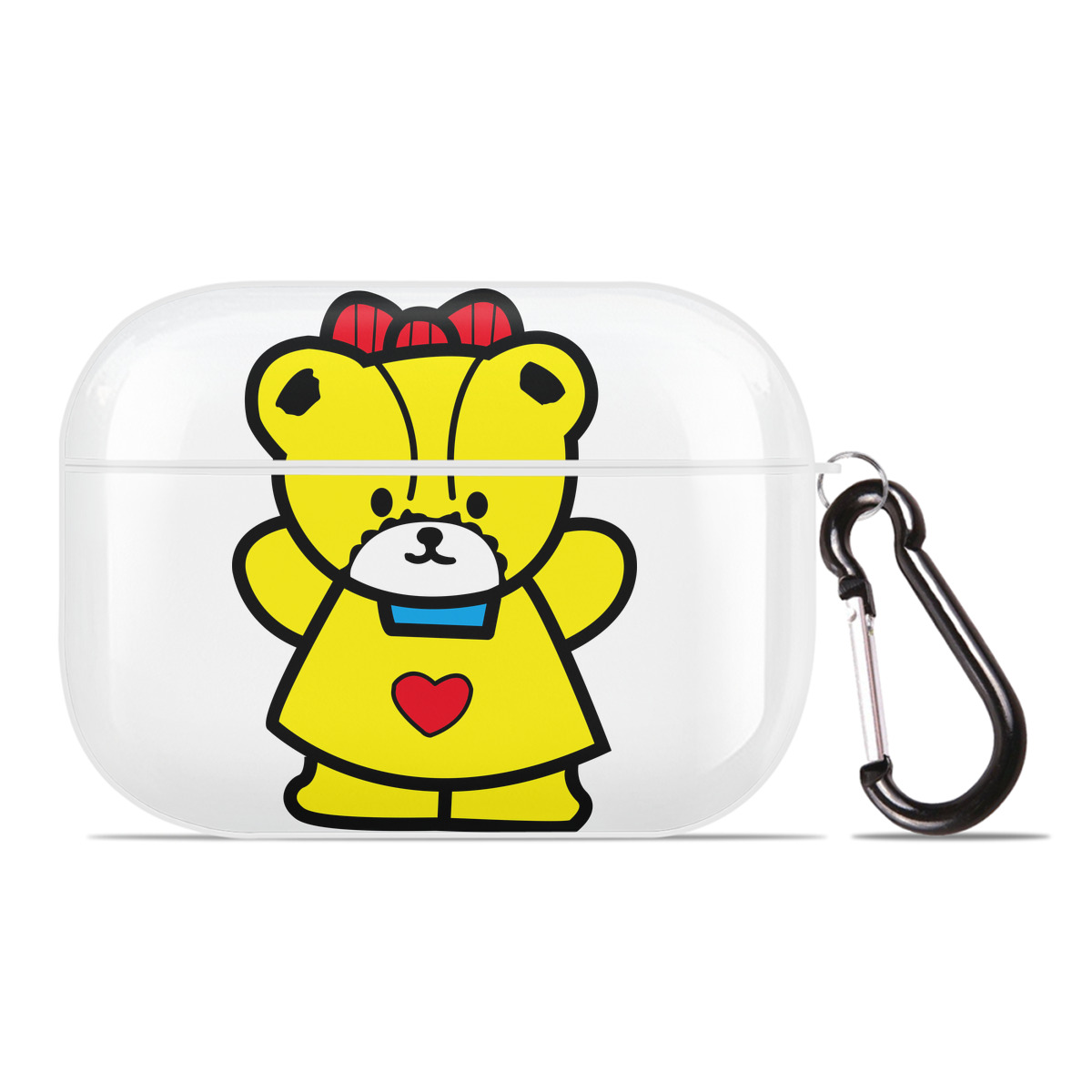 （画像用） Hello Kitty ハローキティ 【AirPods Pro用】ハードシェル保護ケース 耐衝撃・防指紋・カラビナ付き商品仕様