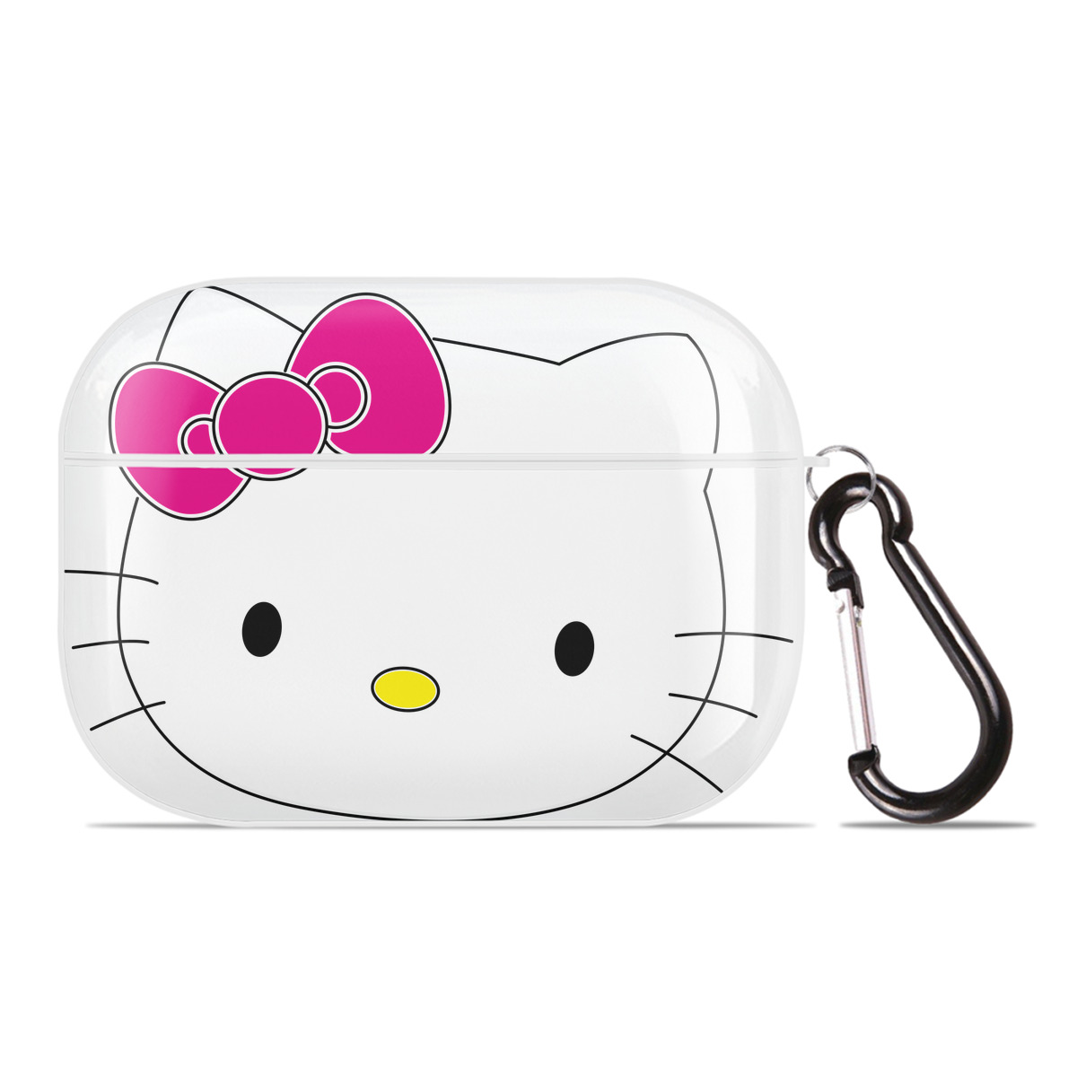 （画像用） Hello Kitty ハローキティ 【AirPods Pro用】ハードシェル保護ケース 耐衝撃・防指紋・カラビナ付き商品仕様