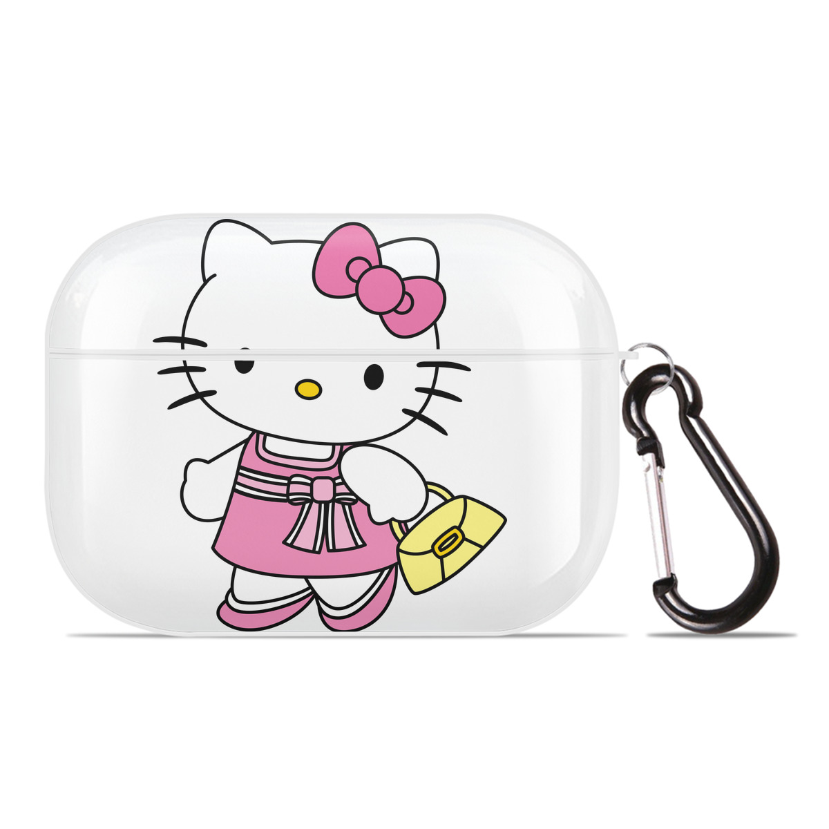 （画像用） Hello Kitty ハローキティ 【AirPods Pro用】ハードシェル保護ケース 耐衝撃・防指紋・カラビナ付き商品仕様