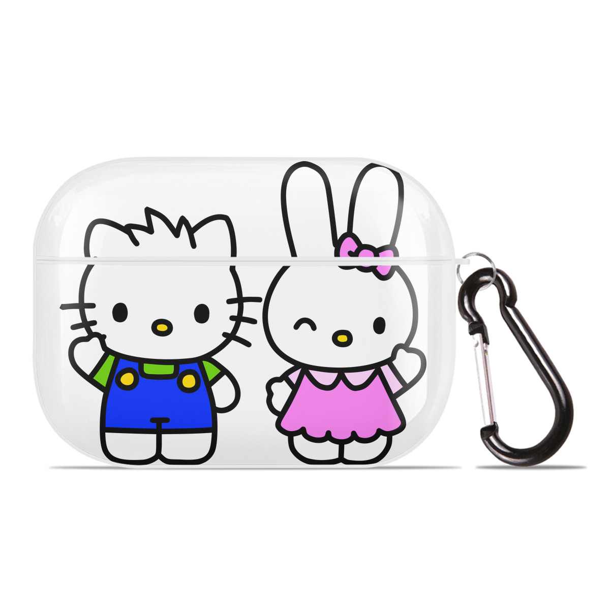 （画像用） Hello Kitty ハローキティ 【AirPods Pro用】ハードシェル保護ケース 耐衝撃・防指紋・カラビナ付き商品仕様