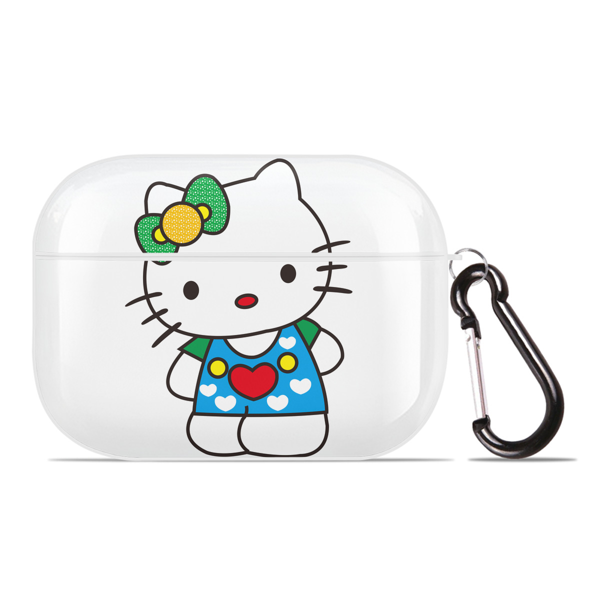 （画像用） Hello Kitty ハローキティ 【AirPods Pro用】ハードシェル保護ケース 耐衝撃・防指紋・カラビナ付き商品仕様