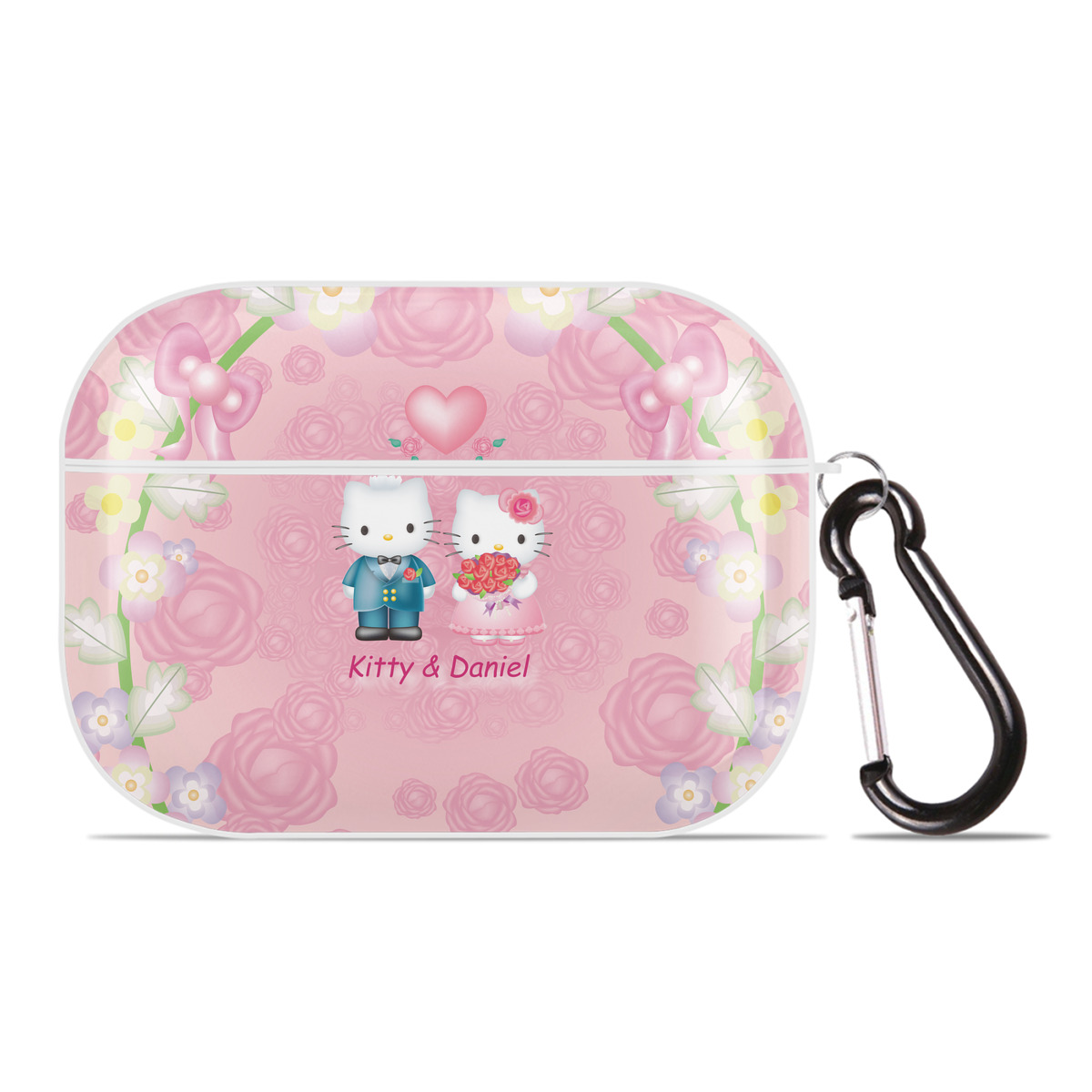（画像用） Hello Kitty ハローキティ 【AirPods Pro用】ハードシェル保護ケース 耐衝撃・防指紋・カラビナ付き商品仕様