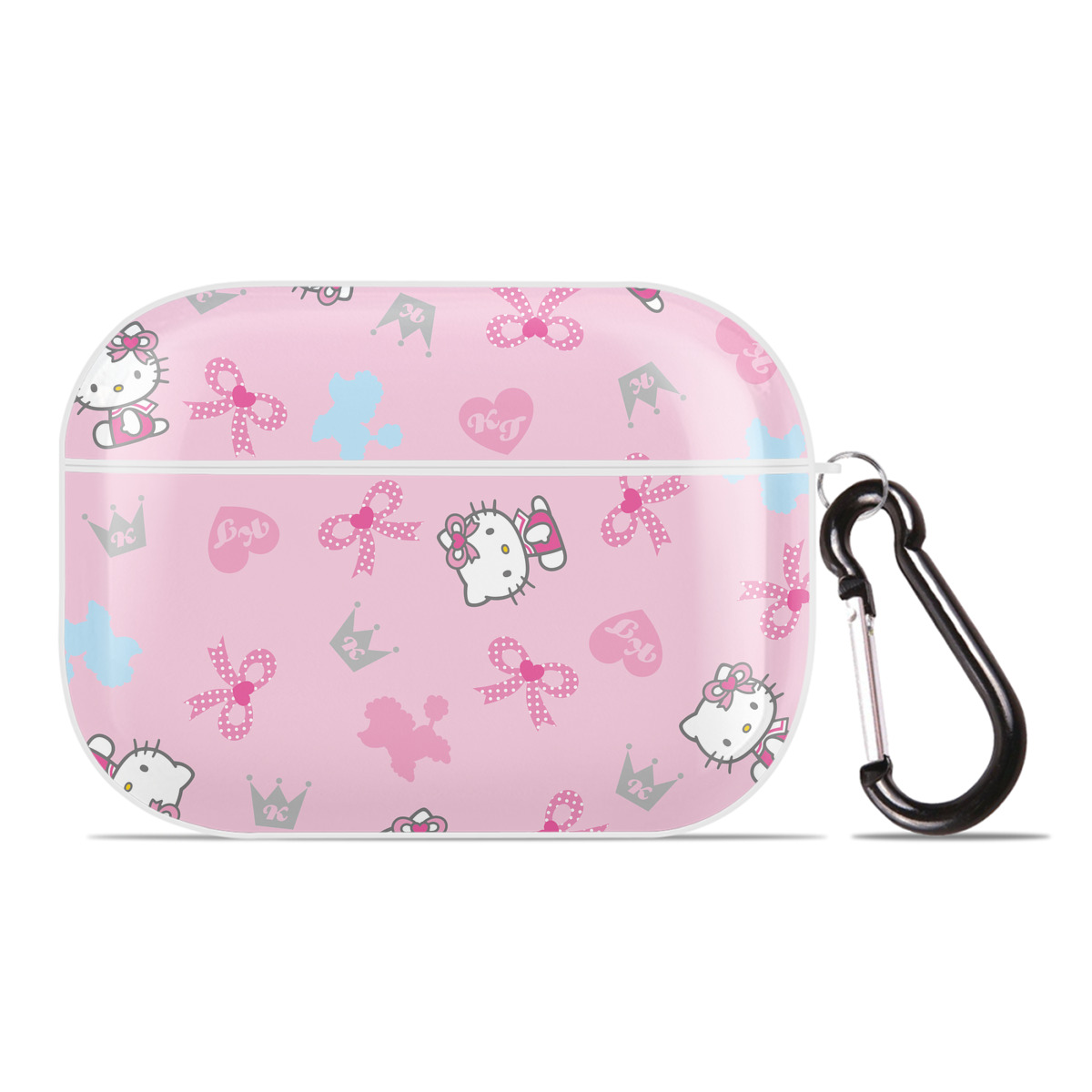 （画像用） Hello Kitty ハローキティ 【AirPods Pro用】ハードシェル保護ケース 耐衝撃・防指紋・カラビナ付き商品仕様