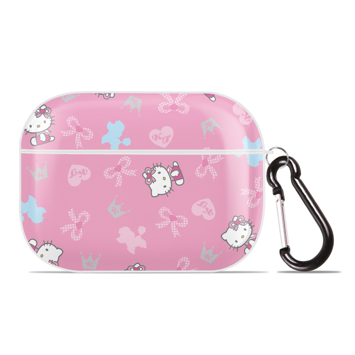 （画像用） Hello Kitty ハローキティ 【AirPods Pro用】ハードシェル保護ケース 耐衝撃・防指紋・カラビナ付き商品仕様