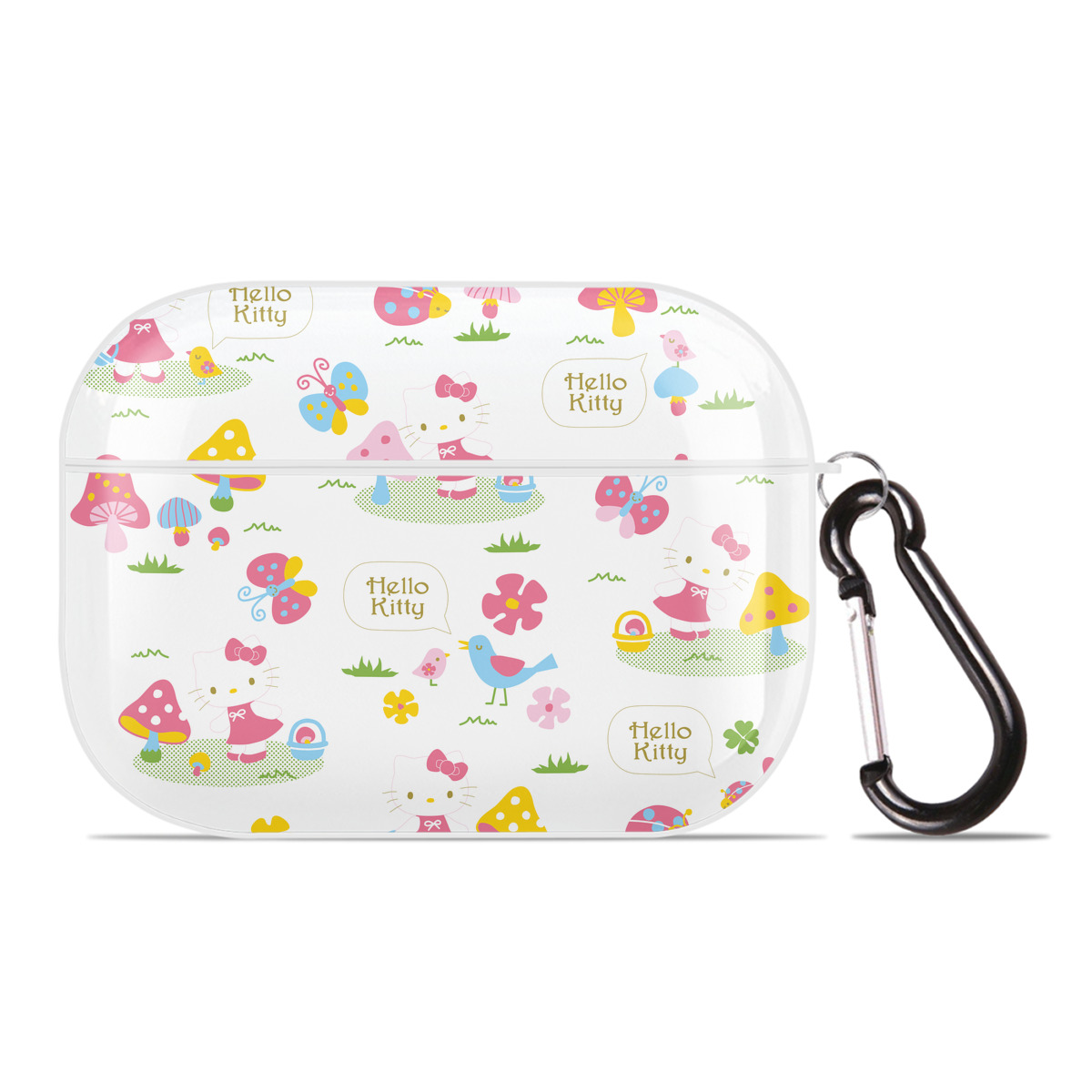 （画像用） Hello Kitty ハローキティ 【AirPods Pro用】ハードシェル保護ケース 耐衝撃・防指紋・カラビナ付き商品仕様