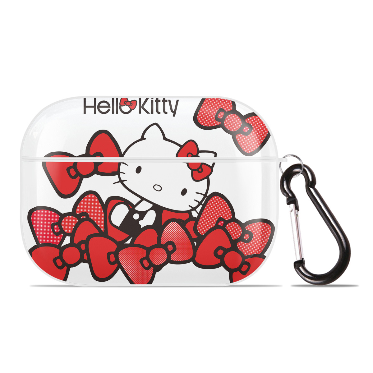 （画像用） Hello Kitty ハローキティ 【AirPods Pro用】ハードシェル保護ケース 耐衝撃・防指紋・カラビナ付き商品仕様