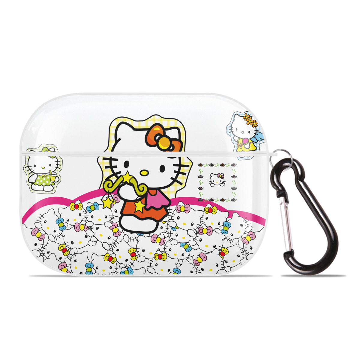 （画像用） Hello Kitty ハローキティ 【AirPods Pro用】ハードシェル保護ケース 耐衝撃・防指紋・カラビナ付き商品仕様
