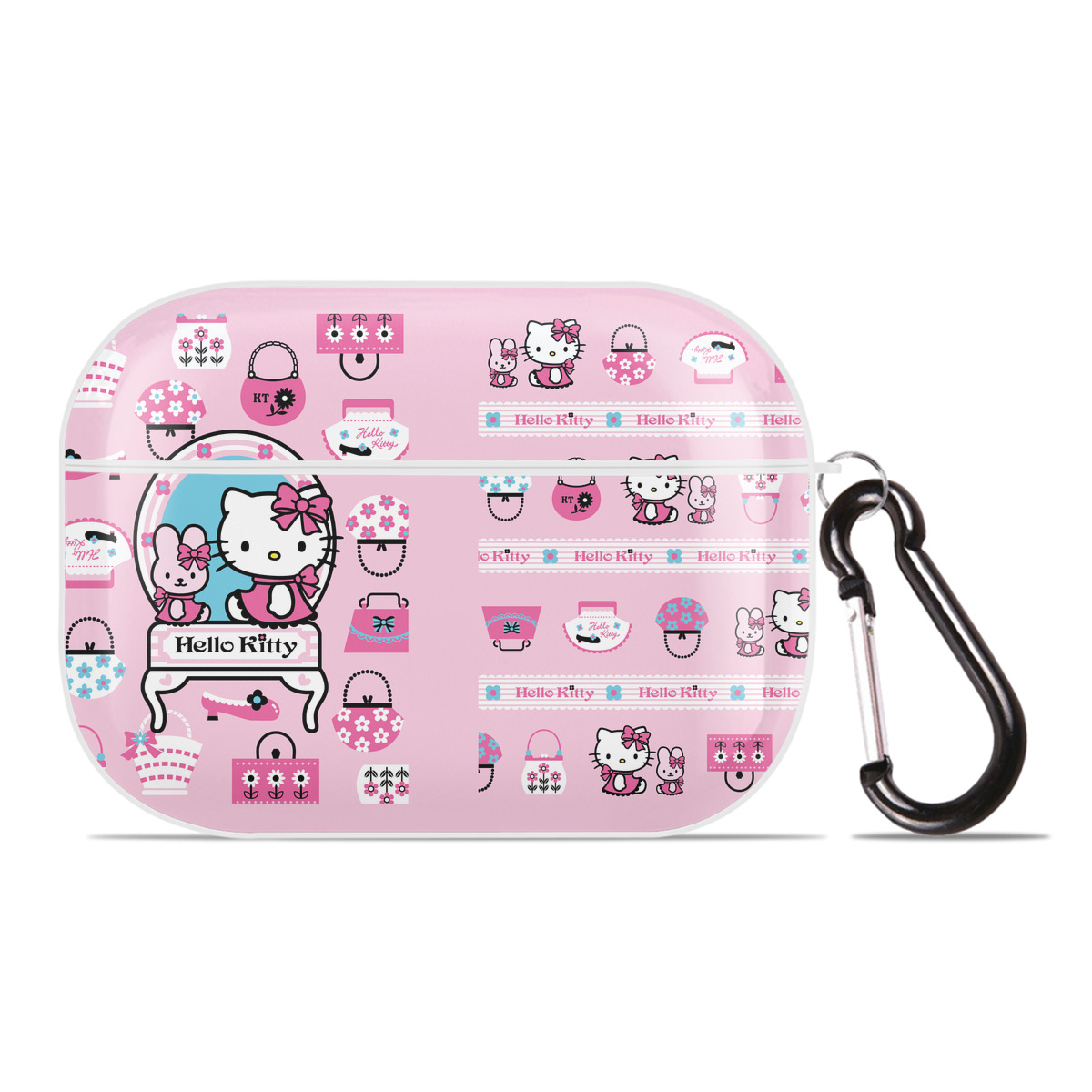 （画像用） Hello Kitty ハローキティ 【AirPods Pro用】ハードシェル保護ケース 耐衝撃・防指紋・カラビナ付き商品仕様