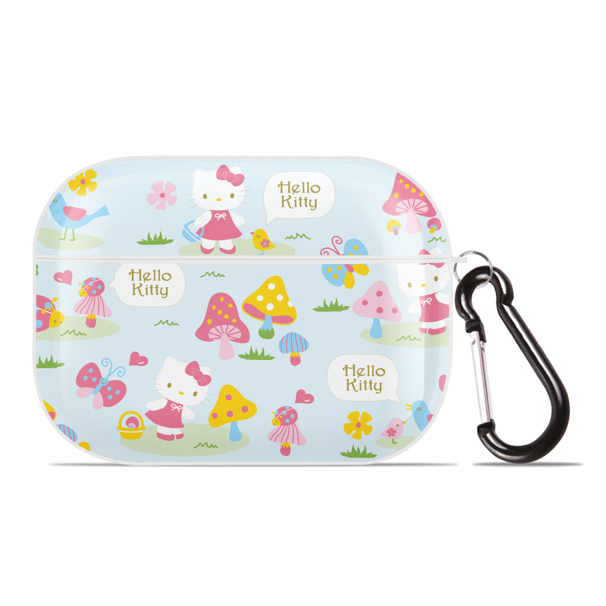 （画像用） Hello Kitty ハローキティ 【AirPods Pro用】ハードシェル保護ケース 耐衝撃・防指紋・カラビナ付き商品仕様