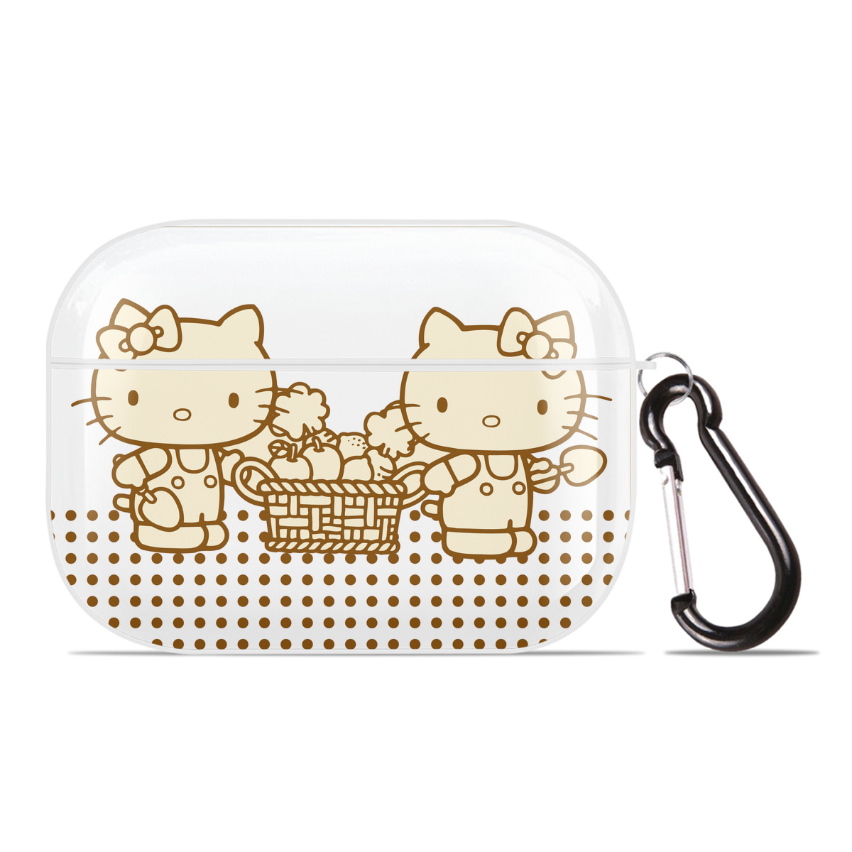 （画像用） Hello Kitty ハローキティ 【AirPods Pro用】ハードシェル保護ケース 耐衝撃・防指紋・カラビナ付き商品仕様
