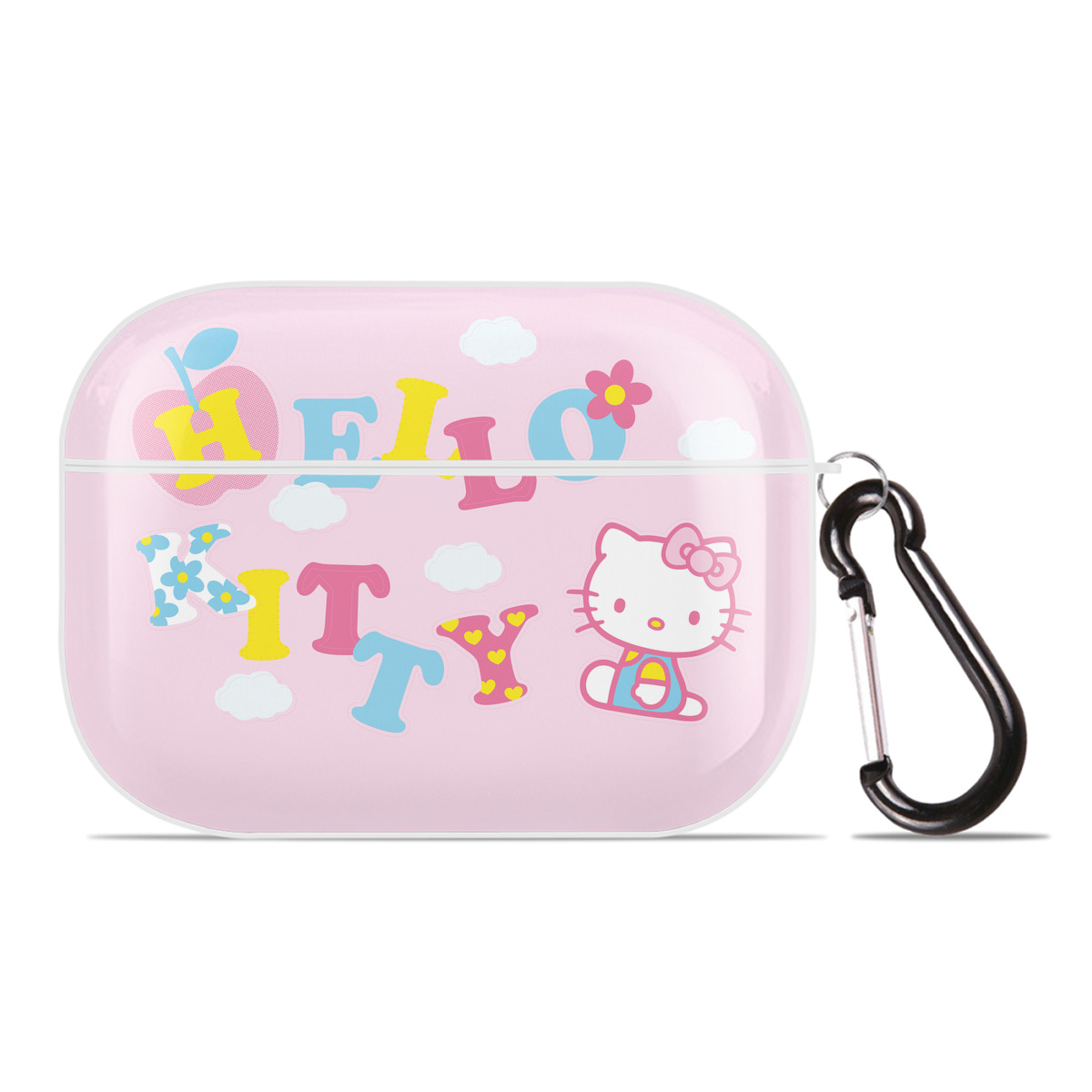 （画像用） Hello Kitty ハローキティ 【AirPods Pro用】ハードシェル保護ケース 耐衝撃・防指紋・カラビナ付き商品仕様