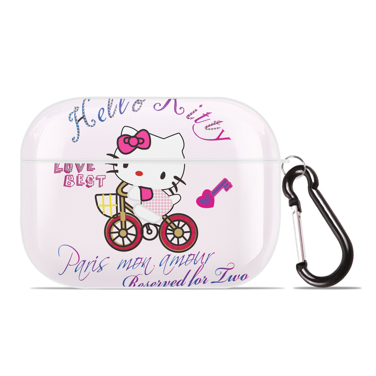 （画像用） Hello Kitty ハローキティ 【AirPods Pro用】ハードシェル保護ケース 耐衝撃・防指紋・カラビナ付き商品仕様