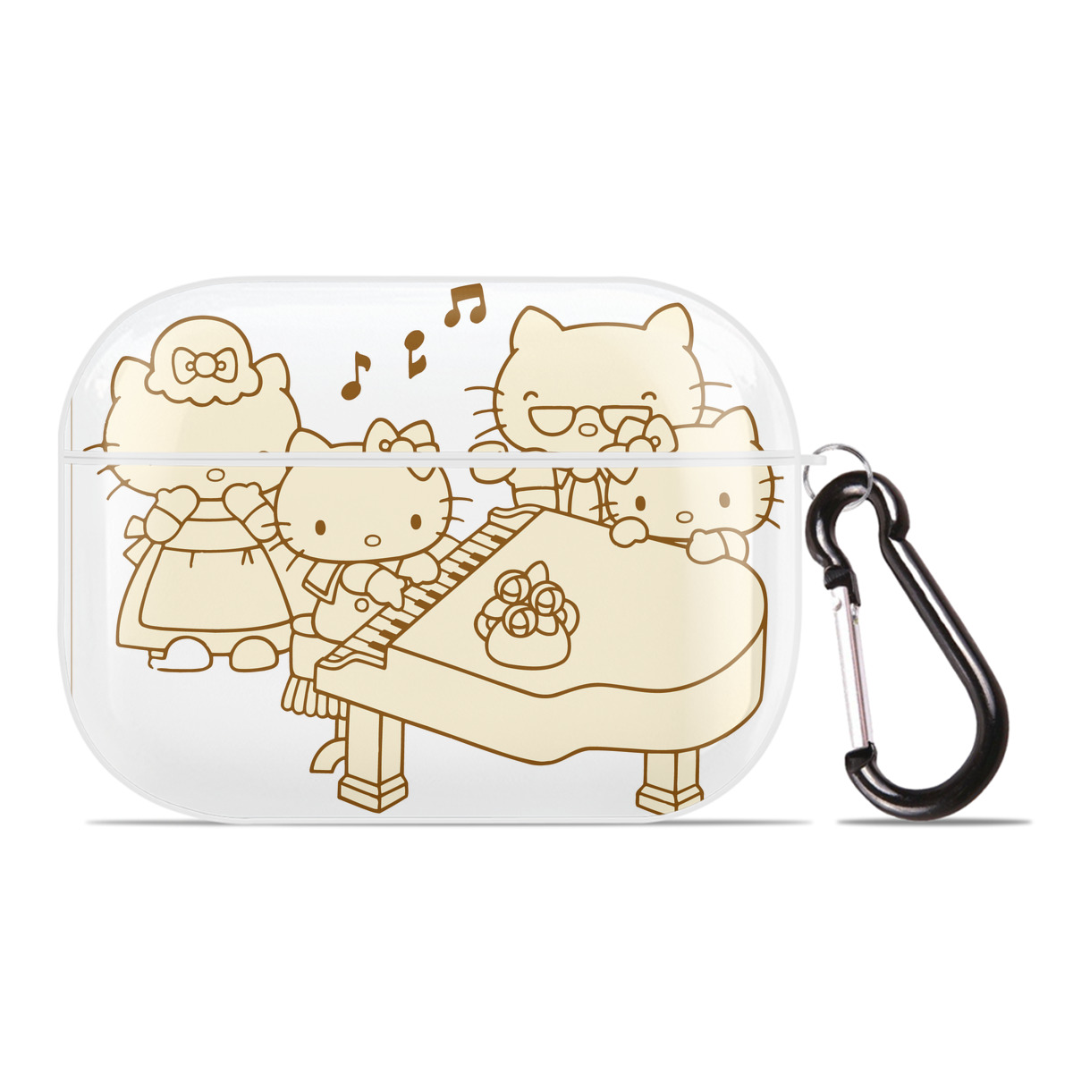 （画像用） Hello Kitty ハローキティ 【AirPods Pro用】ハードシェル保護ケース 耐衝撃・防指紋・カラビナ付き商品仕様