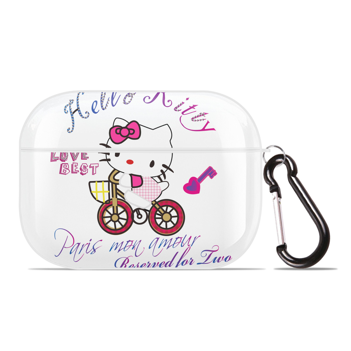 （画像用） Hello Kitty ハローキティ 【AirPods Pro用】ハードシェル保護ケース 耐衝撃・防指紋・カラビナ付き商品仕様