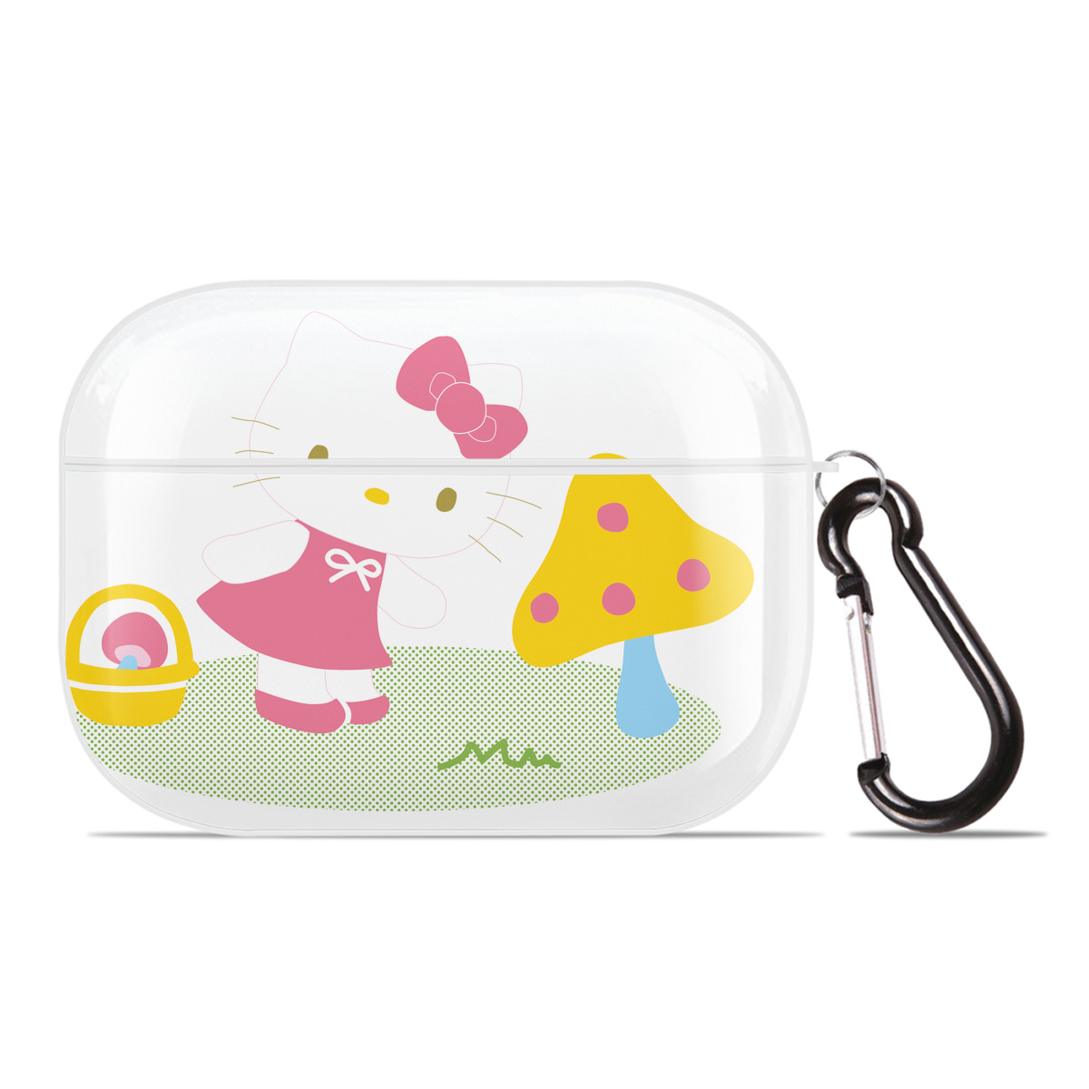 （画像用） Hello Kitty ハローキティ 【AirPods Pro用】ハードシェル保護ケース 耐衝撃・防指紋・カラビナ付き商品仕様