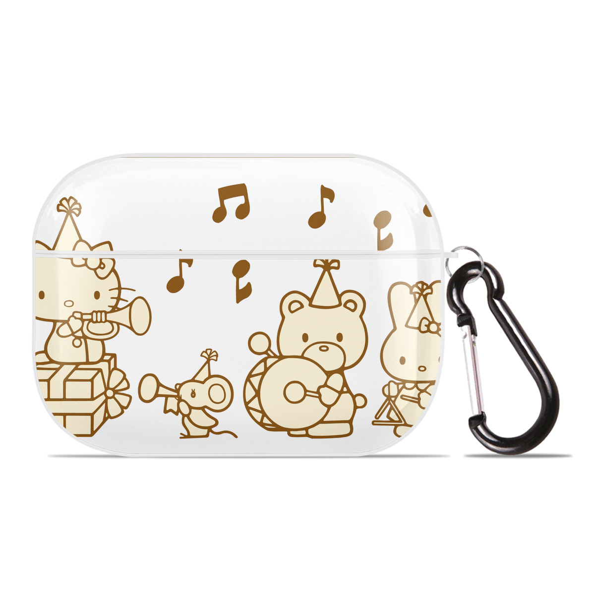 （画像用） Hello Kitty ハローキティ 【AirPods Pro用】ハードシェル保護ケース 耐衝撃・防指紋・カラビナ付き商品仕様