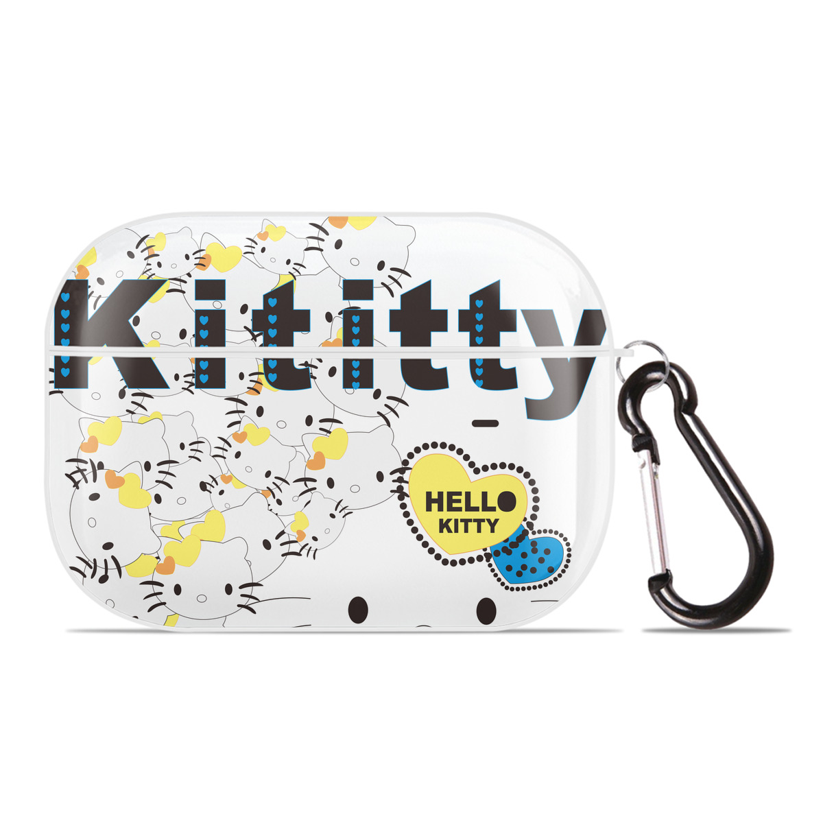 （画像用） Hello Kitty ハローキティ 【AirPods Pro用】ハードシェル保護ケース 耐衝撃・防指紋・カラビナ付き商品仕様