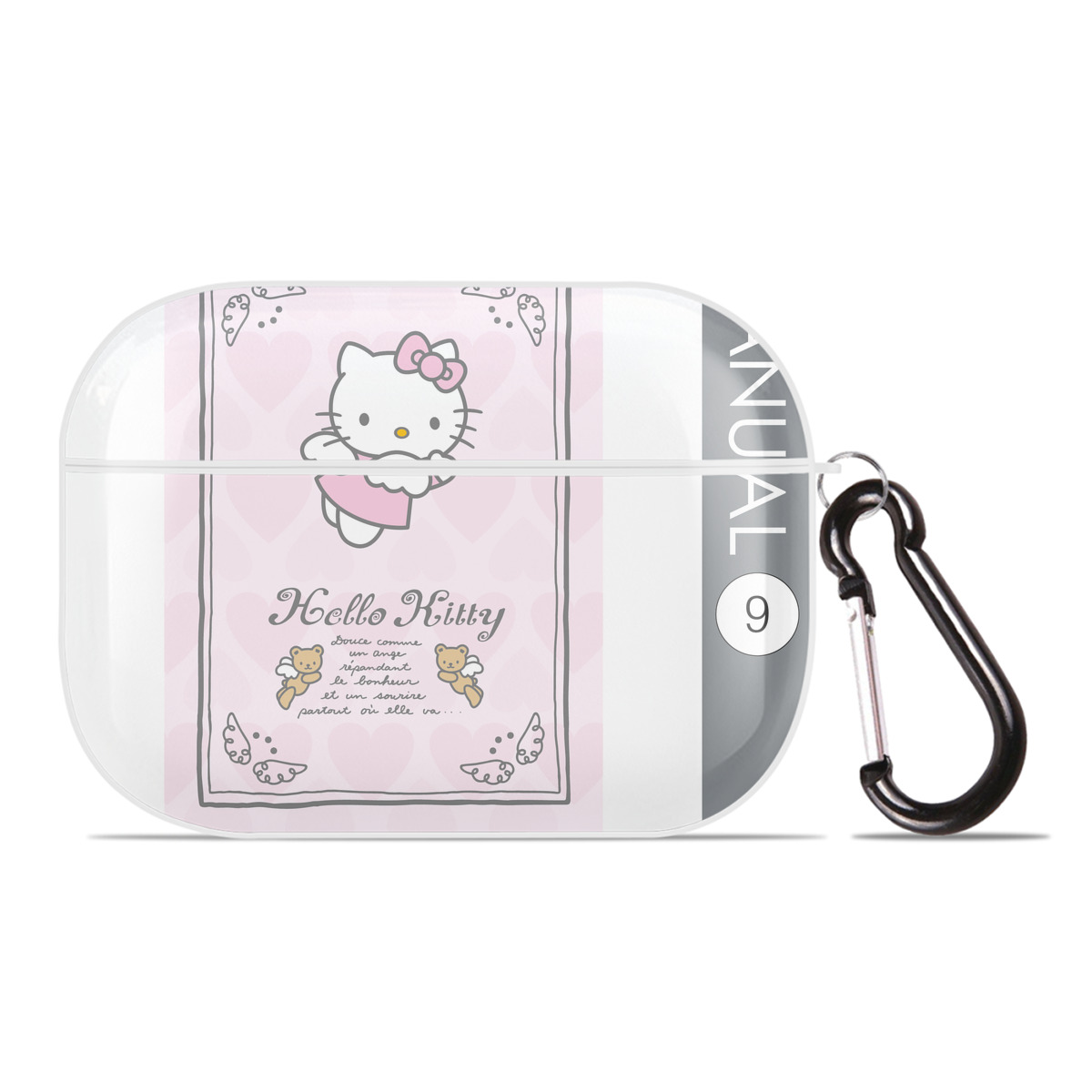 （画像用） Hello Kitty ハローキティ 【AirPods Pro用】ハードシェル保護ケース 耐衝撃・防指紋・カラビナ付き商品仕様