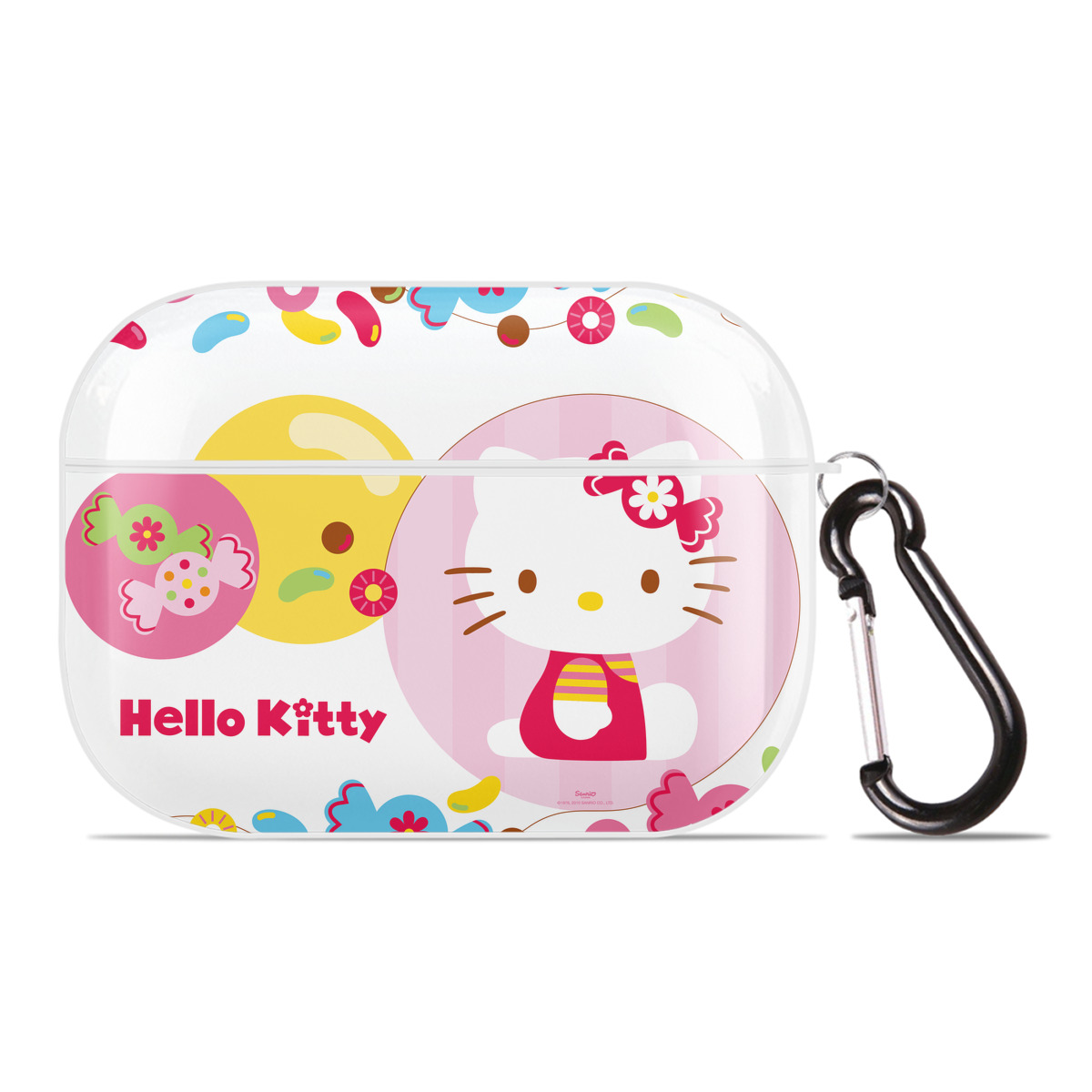 （画像用） Hello Kitty ハローキティ 【AirPods Pro用】ハードシェル保護ケース 耐衝撃・防指紋・カラビナ付き商品仕様