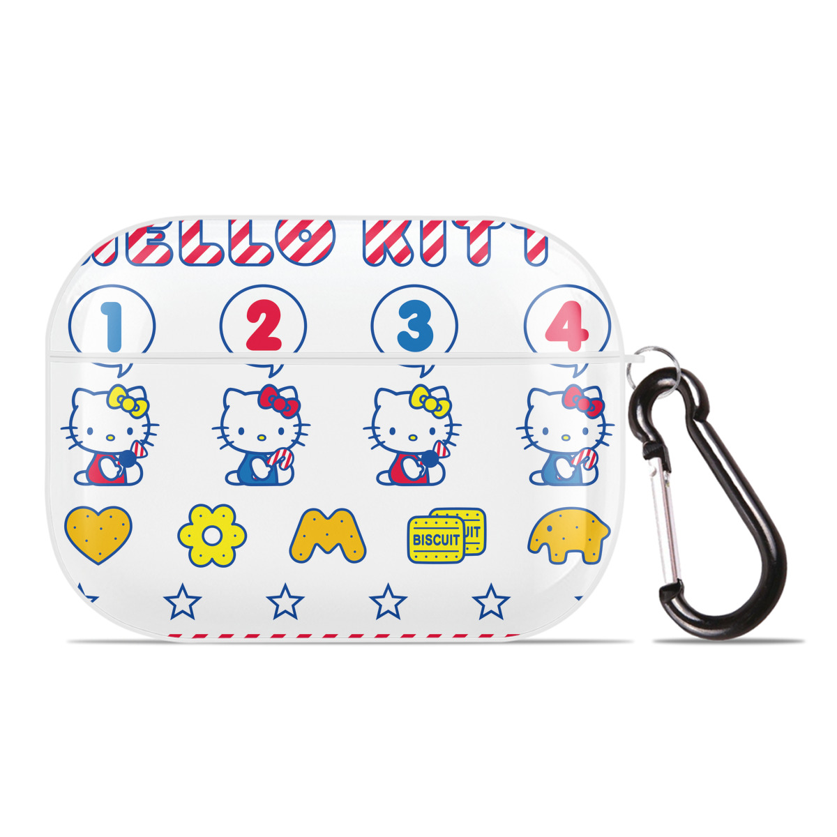 （画像用） Hello Kitty ハローキティ 【AirPods Pro用】ハードシェル保護ケース 耐衝撃・防指紋・カラビナ付き商品仕様