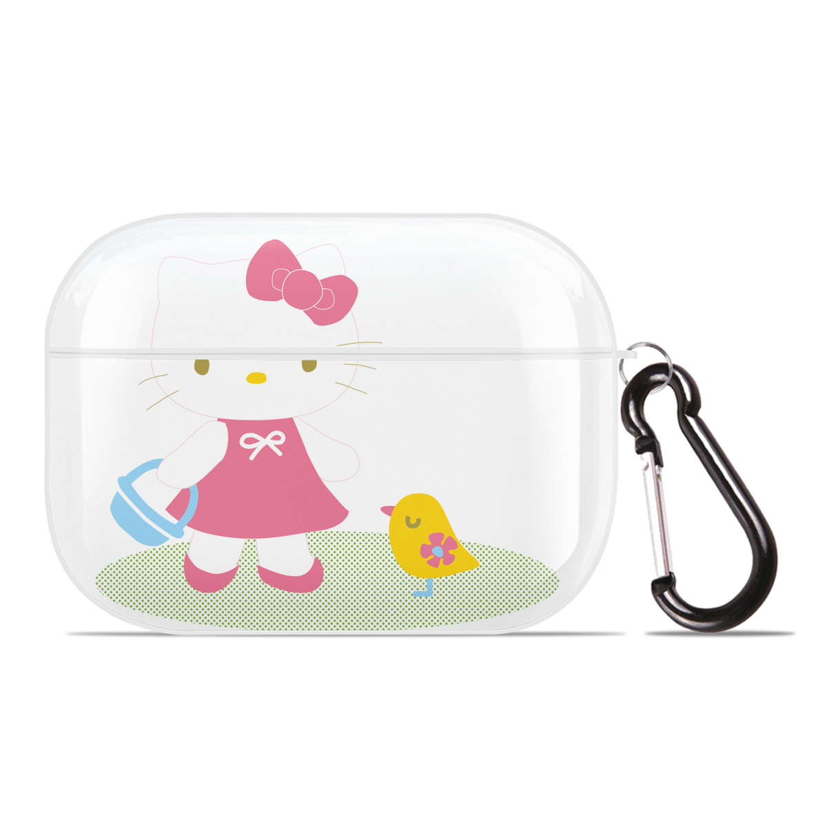 （画像用） Hello Kitty ハローキティ 【AirPods Pro用】ハードシェル保護ケース 耐衝撃・防指紋・カラビナ付き商品仕様
