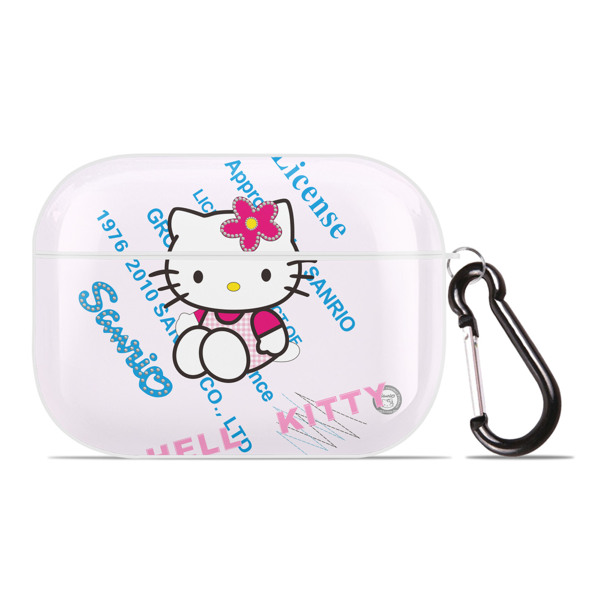 （画像用） Hello Kitty ハローキティ 【AirPods Pro用】ハードシェル保護ケース 耐衝撃・防指紋・カラビナ付き商品仕様