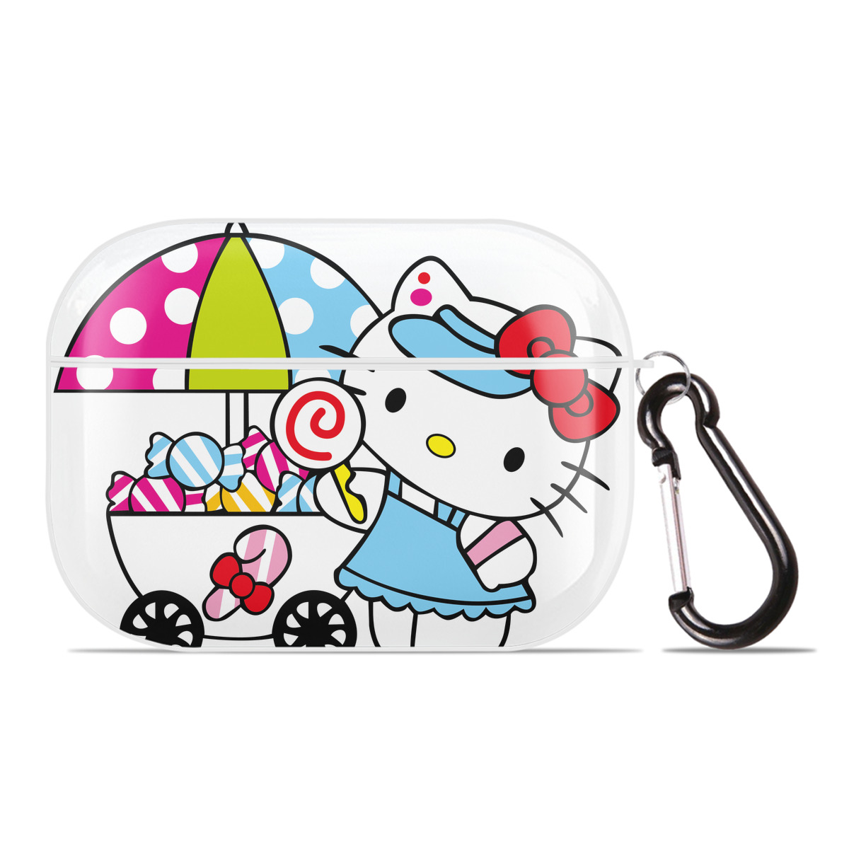 （画像用） Hello Kitty ハローキティ 【AirPods Pro用】ハードシェル保護ケース 耐衝撃・防指紋・カラビナ付き商品仕様