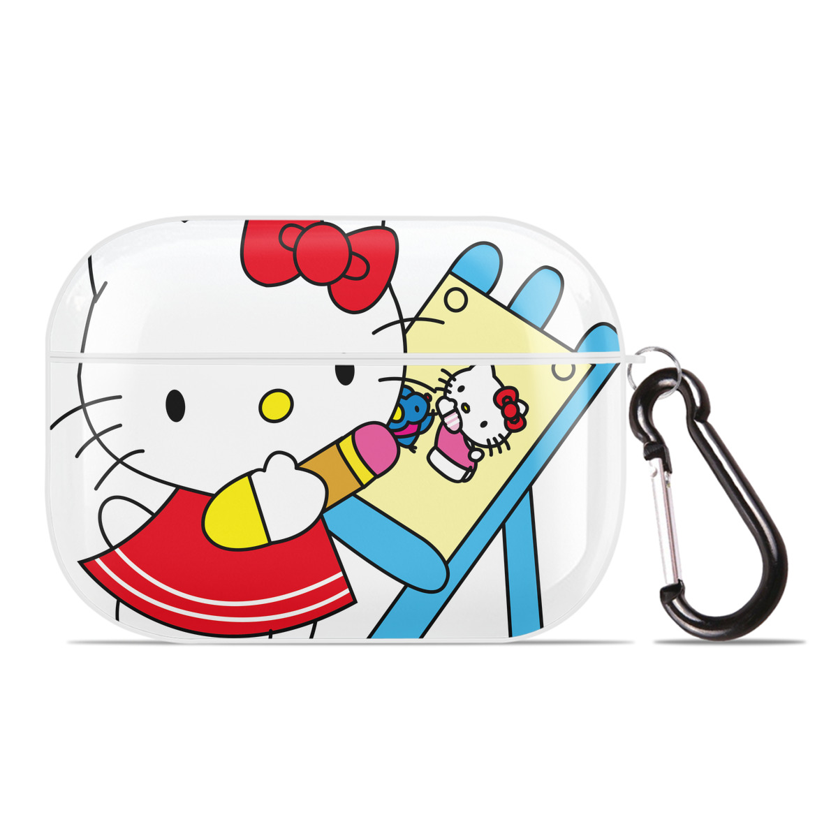 （画像用） Hello Kitty ハローキティ 【AirPods Pro用】ハードシェル保護ケース 耐衝撃・防指紋・カラビナ付き商品仕様