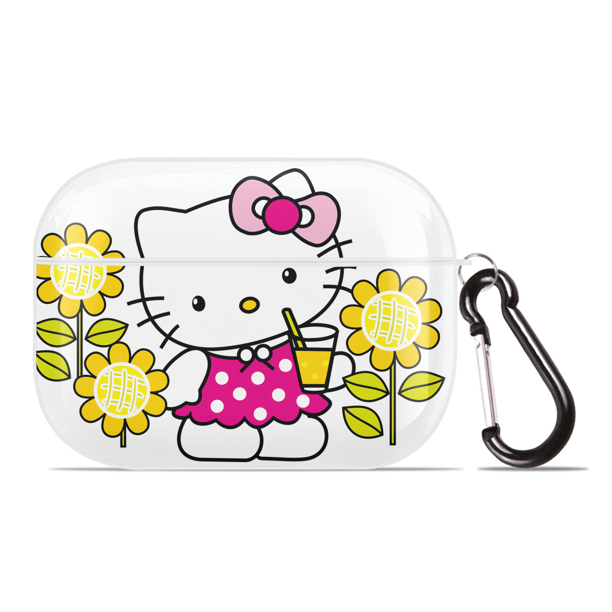 （画像用） Hello Kitty ハローキティ 【AirPods Pro用】ハードシェル保護ケース 耐衝撃・防指紋・カラビナ付き商品仕様