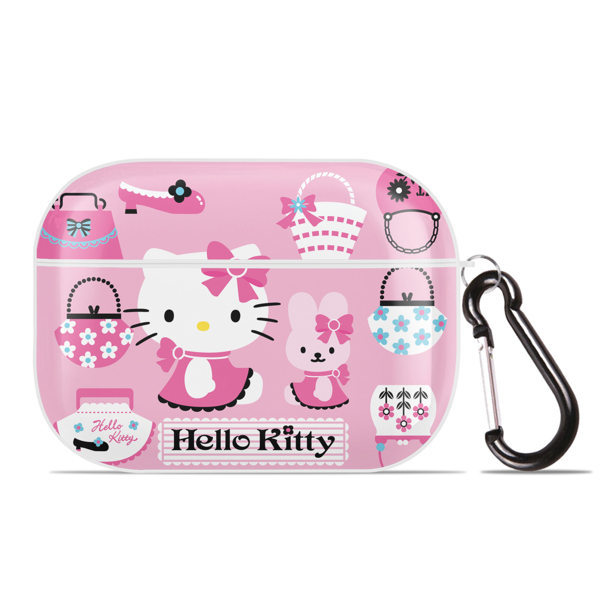 （画像用） Hello Kitty ハローキティ 【AirPods Pro用】ハードシェル保護ケース 耐衝撃・防指紋・カラビナ付き商品仕様