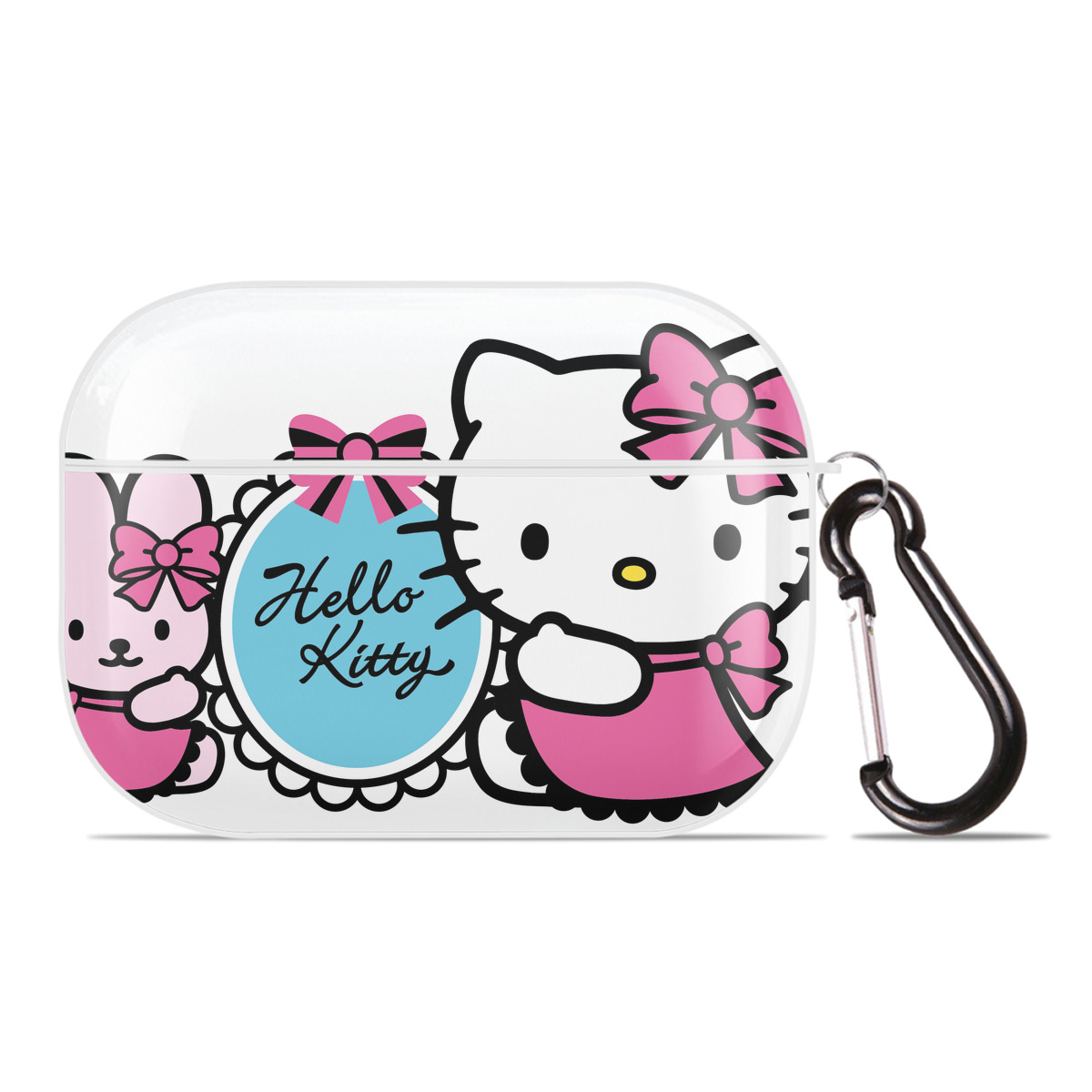 （画像用） Hello Kitty ハローキティ 【AirPods Pro用】ハードシェル保護ケース 耐衝撃・防指紋・カラビナ付き商品仕様