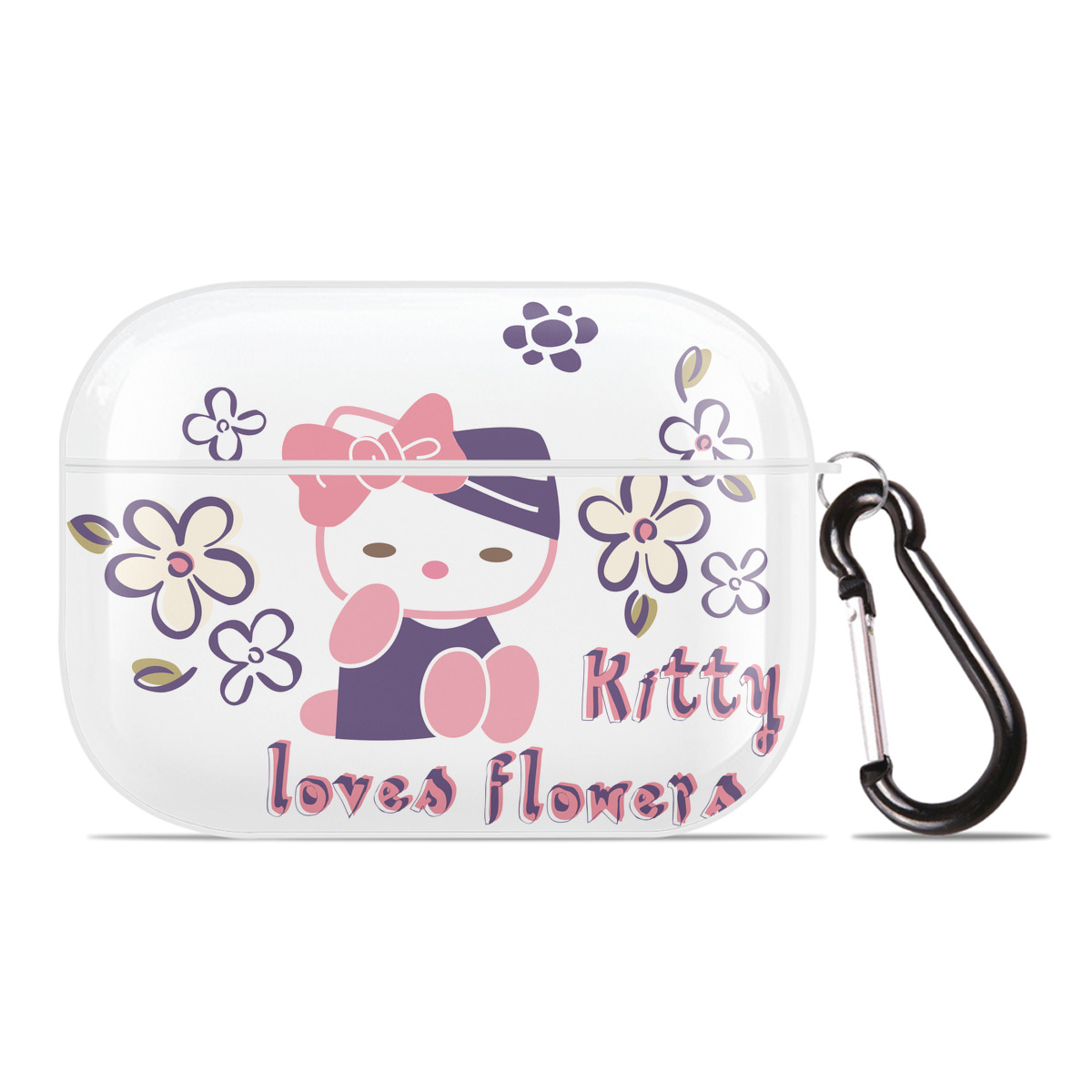 （画像用） Hello Kitty ハローキティ 【AirPods Pro用】ハードシェル保護ケース 耐衝撃・防指紋・カラビナ付き商品仕様
