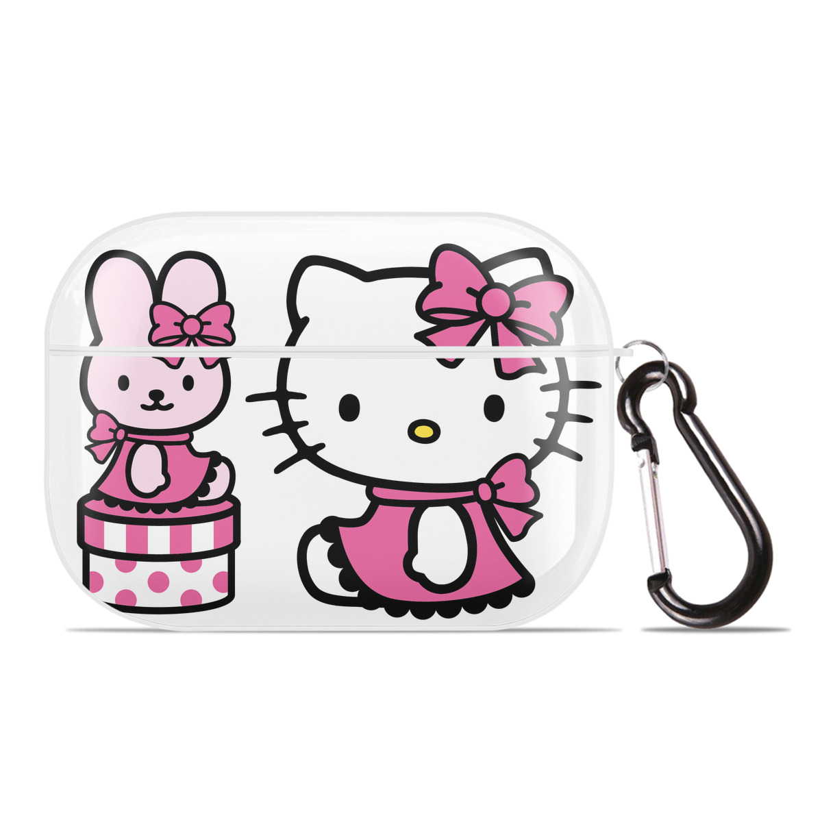 （画像用） Hello Kitty ハローキティ 【AirPods Pro用】ハードシェル保護ケース 耐衝撃・防指紋・カラビナ付き商品仕様