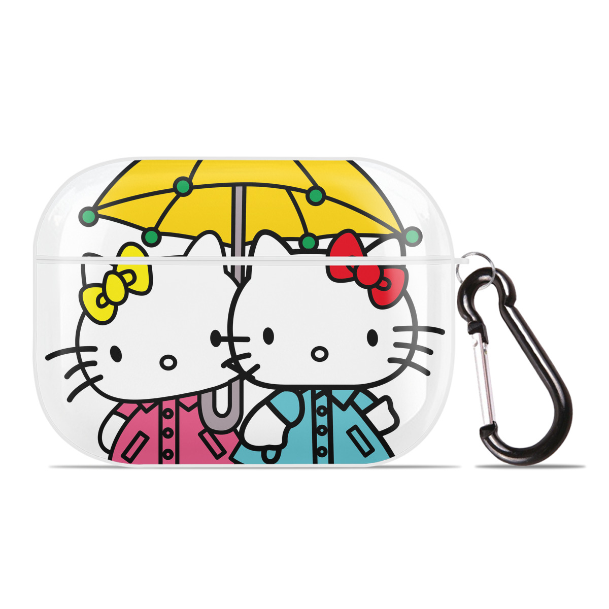 （画像用） Hello Kitty ハローキティ 【AirPods Pro用】ハードシェル保護ケース 耐衝撃・防指紋・カラビナ付き商品仕様
