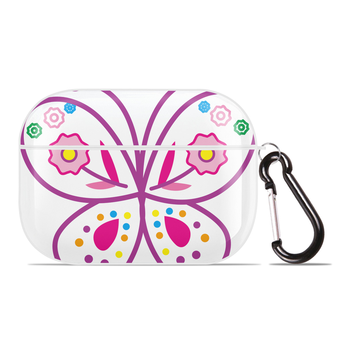 （画像用） Hello Kitty ハローキティ 【AirPods Pro用】ハードシェル保護ケース 耐衝撃・防指紋・カラビナ付き商品仕様