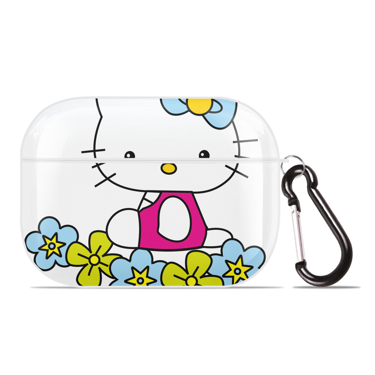 （画像用） Hello Kitty ハローキティ 【AirPods Pro用】ハードシェル保護ケース 耐衝撃・防指紋・カラビナ付き商品仕様